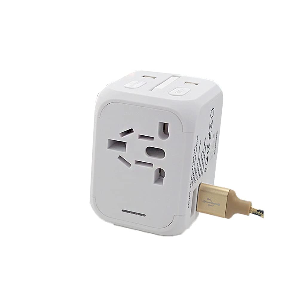 Uniwersalny międzynarodowy adapter podróży, zasilacz światowy, ładunek Usb. Porty Podróżuj Adapter Converter (Color : C, Rozmiar : 4USB5.5 * 6.5cm)