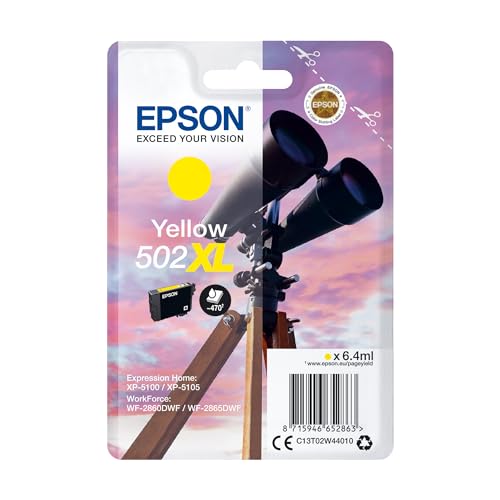 Epson 502XL Yellow Binoculars, High Yield Genuine Ink Cartridge