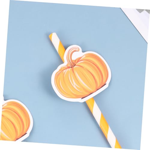 Pitillos de papel para Halloween 40 piezas naranja miniatura 5
