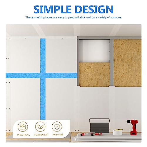 Image of Baluue Masking Tape Painter Tape for Painting 4 Rolls 20 M Each Adhesive Paint for DIY Crafts Spraying Protection Surface Protection on Drywall Tile Windows