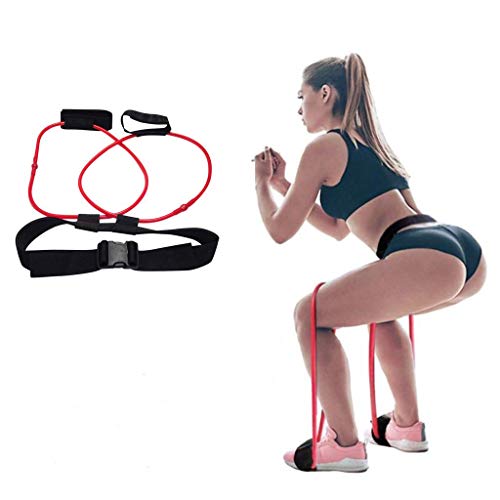 YiMiny Leg Stretcher Yoga Belt Strap Fitness Training Resistance Belt Training Muscle Belt Band Yoga Strap for Stretching Improving Flexibility(Red)