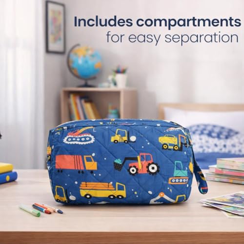 Image of MiniTravel Organizer | Multipurpose All-in-One Compact Durable, Lightweight, Waterproof, Bag | Travel Friendly Pouch | Ideal for Stationary, Medicines, Accessory (Transport Print)