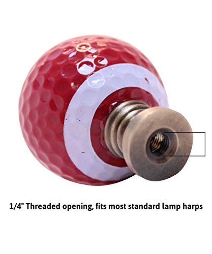 Image of Football Lamp Finial, Brown with White Laces 2.25 inchh