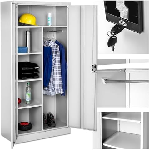 Armoire Casier TecTake 180x80x40cm Cover