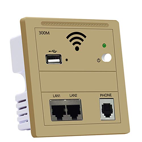 WLAN-Router - 300M AP-Repeater-Steckdose WLAN-Router-Zugangspunkt Drahtloser RJ45-WLAN-Extender (220 V) USB-Router,Gold