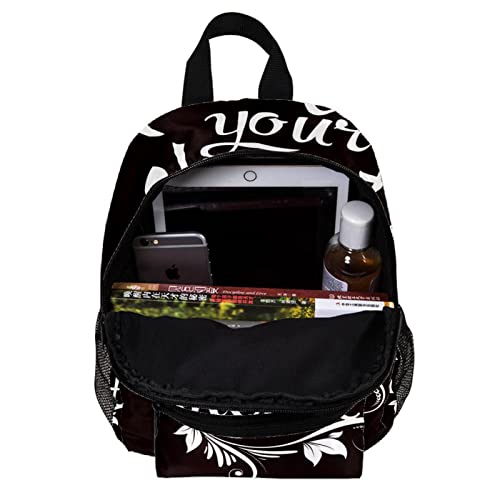 Sac à dos mignon Follow Your Heart noir grand compartiment école - 5