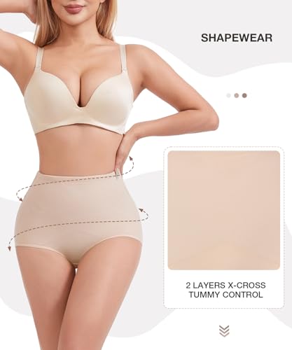 Image of Dulchany Tummy Control Shapewear Panties for Women Body Shaper Underwear Girdle Panty