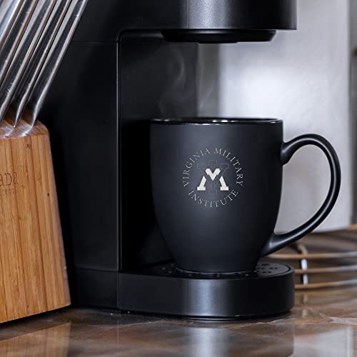 Image of Rico Industries NCAA Primary 15-Oz Personalized Matte Black Bistro Mug - for Hot or Cold Drinks