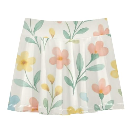 Tennis Skirts Toddler Cute Floral Beige Girls' Shorts Athletic Skorts Dance Golf School Skirt 4t - Main Image