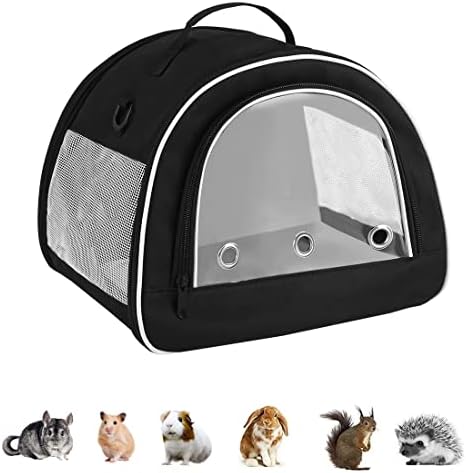 Small Animal Carrier Bag, LWYMX Guinea Pig Carrier Cage, Pet Carrier for Hamster, Hedgehog, Rat and The Other Small Animals.