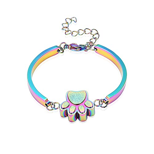 Collier urne funéraire chiens chats avec pendentif patte et mini urne souvenir de deuil
