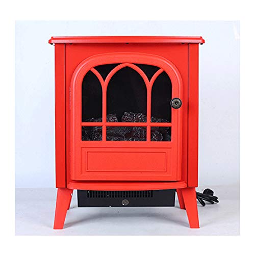 Elektroherd Kamin Heizung Freistehende Indoor Elektro-Kamin Heizung - Rot Elektrischer Kamin