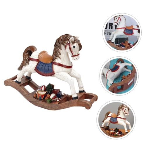 Cheval à Bascule en Résine Présent Original de Table de Noël - 6