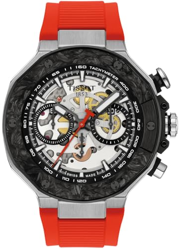 Tissot T-Race MotoGP Limited Edition 45mm, Swiss Automatic Chronograph Watch for Men, Stainless Steel Case, Skeleton Dial, T1414622705100