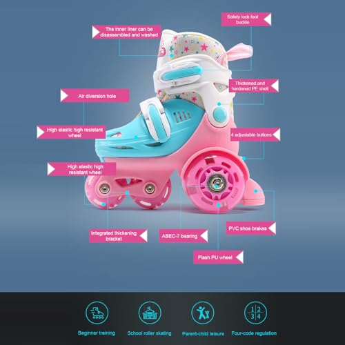 Patines para niños con casco y coderas para aprender a patinar sin miedo 3