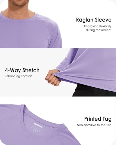 Image of Boladeci Men's UPF 50+ Sun Protection UV SPF Shirts Long Sleeve Lightweight Quick Dry Swim T-Shirts Rash Guard