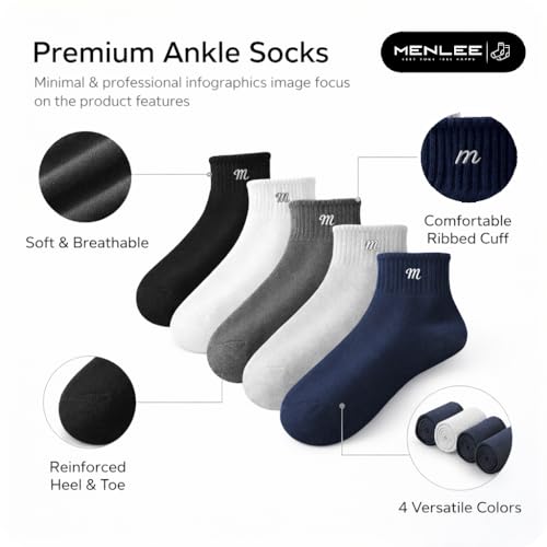 Image of Cotton Socks for Woman | Summer Socks for Women | Women Ankle Length Socks, Soft & Stretchable, Pastel Cute COLOURS, Lightweight Anti-Odor Daily Wear Gym Sports Athletic Socks