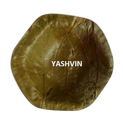 Yashvin Bio-degradable Disposable Palash (100 Pieces) Dona Pattal Sal Leaf Bowls/Degradable for Food offering to God