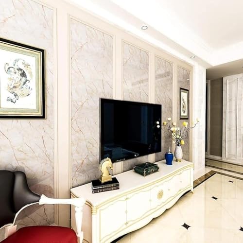 Image of Marble Wallpaper, Marble Contact Paper - Self Adhesive, Waterproof, Easy to Clean (60x200cm) (Cream)