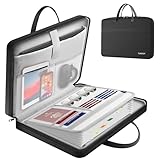 TUNROP Laptop Bag,15.6 Inch Laptop Case with 13 Pockets Accordion File Organizer,Durable & Water-Repellent Fabric Computer Bag Compatible for Lenovo, HP, Dell, MacBook,Gifts for Women Men