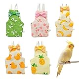 Bird Diaper, 5pcs Bird Diapers with Waterproof Inner Cute Style Pigeon Pants Chicken Diapers for Indoor Chickens Duck Parakeet Cockatiel Mini Macaw Budgie Canary Monk Parakeet Lory (M)