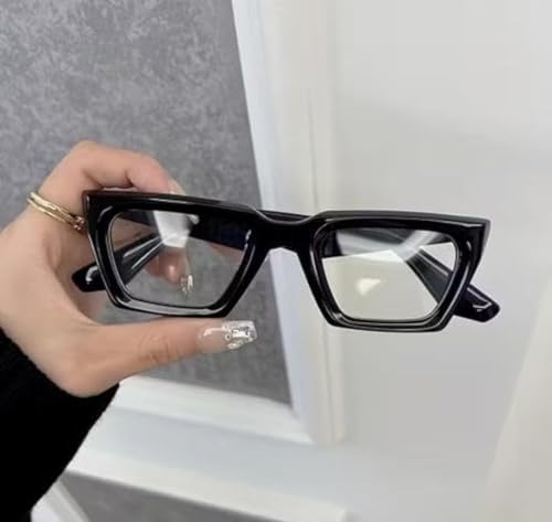 Image of Retro Vintage Rectangilar Thick Abstract UV-Protected Sunglasses For Men And Women
