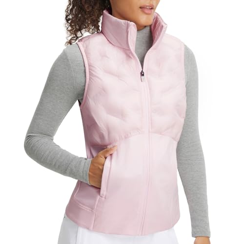 M Maelreg Golf Vest For Women Lightweight Slim Fit Outerwear Puffer Vest Windproof Sleeveless Warm Winter Jacket