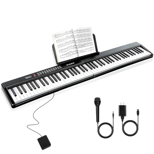 VEIYOUMO 88 Key SEMI-Weighted Keyboard Piano For Beginners w/MIDI, Bluetooth, 1000 Tones/Rhythms,...