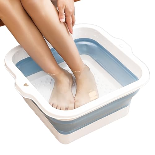 Lavabo de pies para spa en casa con masajeador de 168 puntos y cubeta plegable espaciosa