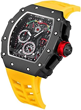 PINTIME Luxe Horloge voor Heren Waterdicht Iced Diamant Quartz Polshorloge Romeinse Lichtgevende Wijzerplaat Kalender Herenhorloges kopen vanaf een prijs van 26