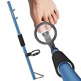 Long Handled Toenail Clippers 20 inch with Magnifier, Ergonomic Wide Jaw Nail Cutter for Thick Nails, Ideal for Seniors, Arthritis, Disabled and Limited Flexibility (Blue)