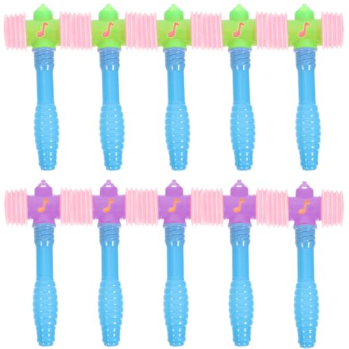 Image of Kisangel 10Pcs Squeaky Hammer Pounding Plastic Mallet Handle Hammer Funny for Preschool Educational Birthday Party Favors Tools Rose