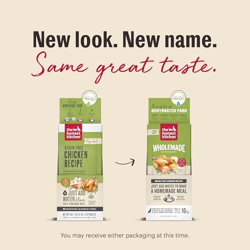 Image of The Honest Kitchen Human Grade Wholemade Dehydrated Grain Free Chicken Dog Food, 1.5 oz x10