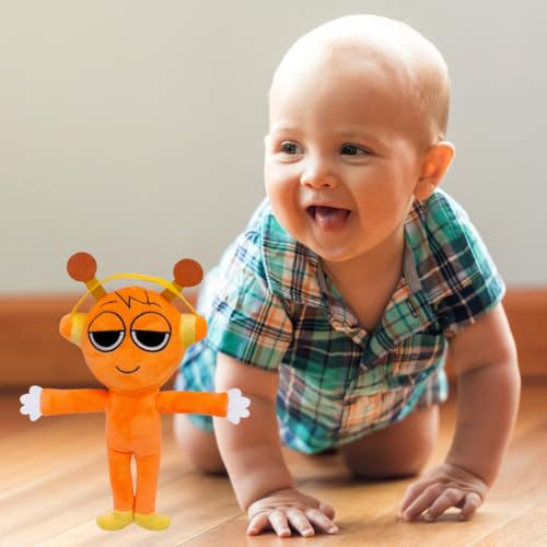 Image of Customized Text Standing Orange Sprunki Plush Toys