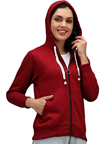 Image of eKools� Women's Fleece Winters Hoodie Sweatshirt Zipper with Pockets (Flee1 Series)