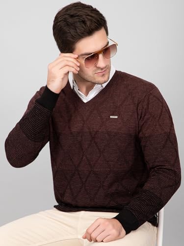 Image of GODFREY V Neck Full Sleeve Sweater for Man Winter Pullover