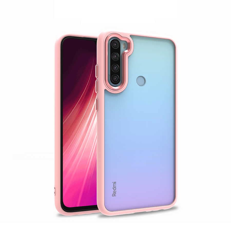 Zore Xioami ile uyumlu Redmi Note 8 Kılıf Flora Kapak Rose Gold