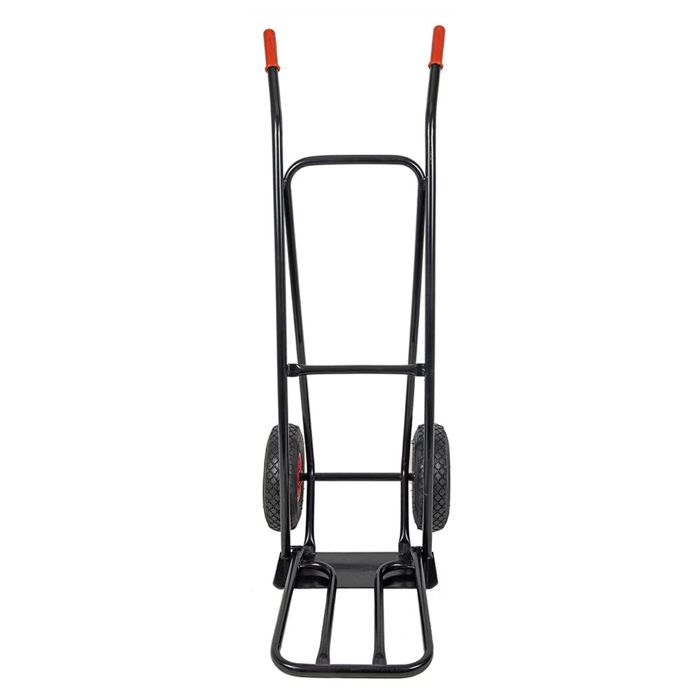RAVENDO ST150 NG PUR Profi Sackkarre klappbar – 150 kg Transportkarre mit PU Vollgummireifen, Faltbare Ladeschaufel, Handkarre für Werkstatt & Umzug