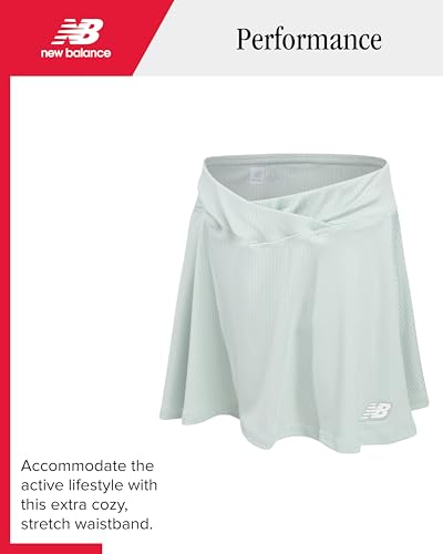 Image of New Balance Girls Active Skirt Set - 2 Piece Performance Short Sleeve T-Shirt and Athletic Skort for Girls (Sizes: 7-12)