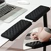 MEKASS L-Shaped Desk Elbow Pad for Desk, Memory Foam Elbow Support Padding with Non-Slip, Ergonomic Desk Edge Cushion, Wrist Comfort Support for Office Home 2 Pcs (Diamond Black)