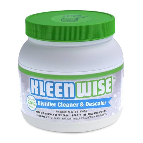 waterwise kleenwise water distiller cleaner descaler environmentally safe and phosphate free removes mineral scale and buildup 48 ounces with scoop 3 pound pack of 1