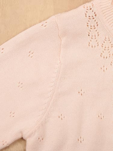 Image of Danny D Toddler Girls Open Front Shrug Cardigan Children Knit Long Sleeve Bolero with Button Closure for 2Years-7Years