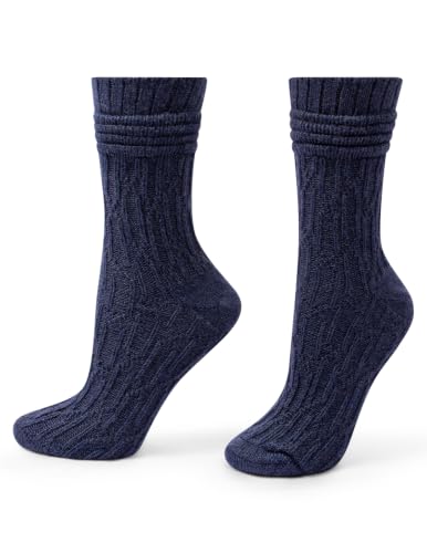 Image of HUE womens Crew Length Boot Socks, 2 Pair Pack