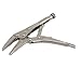 Aexit 120mm Length Hand Operated Tools Metal Straight Mouth Locking Plier Vise-Grip Silver Tone Model:43as131qo117