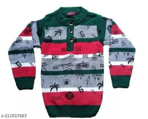 Image of VanshNaksh Kids Regular Fit Casual Soft Woolen Winter Wear Sweatshirt /Sweater for Boys & Girls