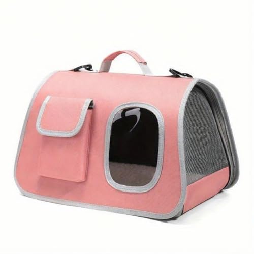 Image of Cat Backpack Carrier Expandable Pet Carrier Backpack for Small Medium Cats Fit Up to 18 Lbs, Foldable Puppy Backpack Carrier for Travel, Hiking (Baby Pink, 20Lx27Hx38W)
