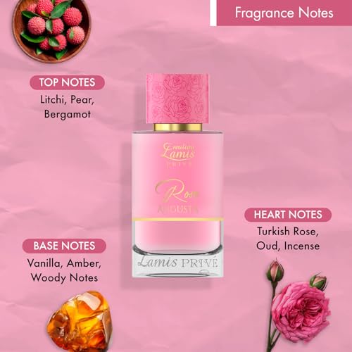 Image of Creation Lamis Prive Rose Augusta | Amber & Floral Long Lasting Unisex Fragrance|Eau de Parfum - 100ML