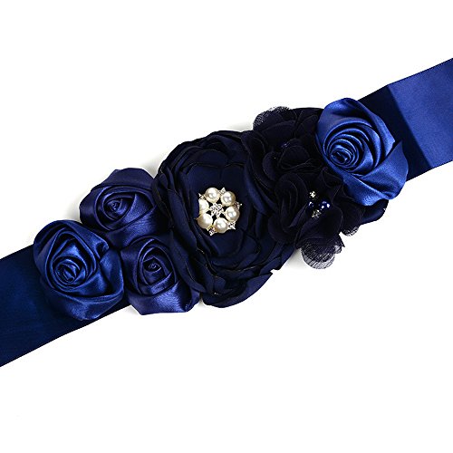 Bridal Sash Belts 3D Flower Decor for Wedding Bridesmaid Bride Dress Accessories2