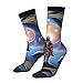 XZDWPY Astral Adventure Unisex Mid-Calf Socks 2 Black-1 Polyester Skin-Friendly Moisture-Wicking Fashionable Crew Socks