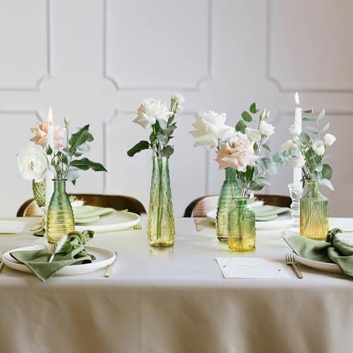 Botellas decorativas pequeñas y jarrones de vidrio para flores en eventos 6